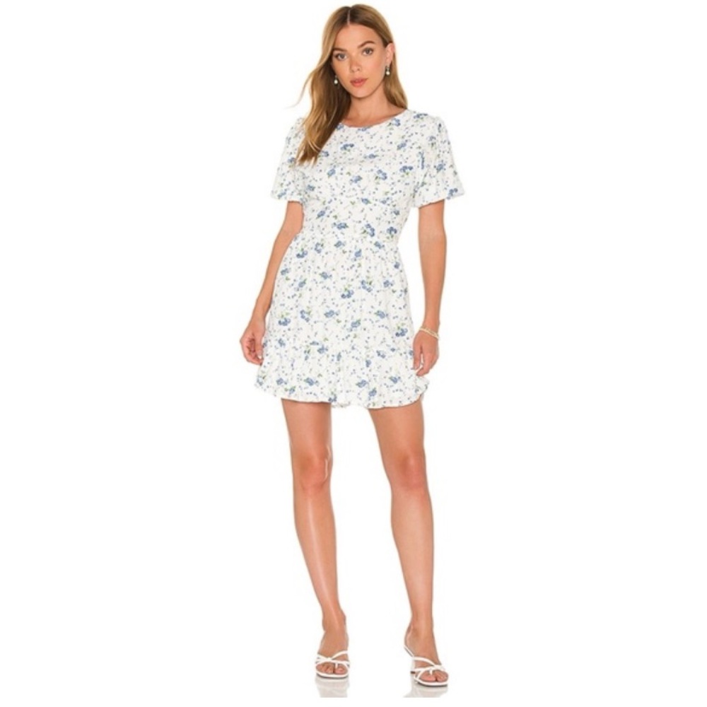 Faithfull The Brand Desmond Mini Dress in Astoria Floral Print